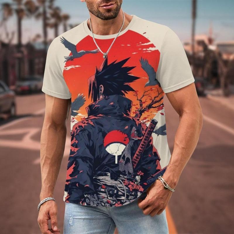 New Men's T Shirt Japanese Anime 3D Prints Casual Short Sleeve Tees Street Oversized Clothing Fashion Cartoon T-Shirts