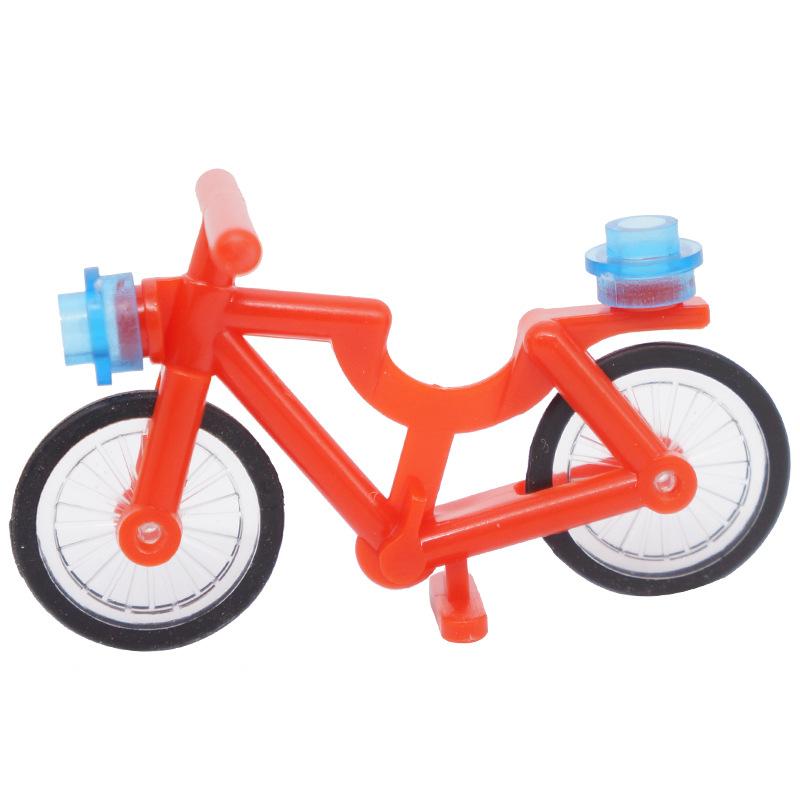 Small Particle Building Block Miniature Universal Accessories Small Bicycle Laser Bread Banana Fish Hot Dog Toy