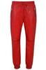 Trousers Handmade Red Sweat Slim Fit Causal Wear Pant Men's Lambskin Leather