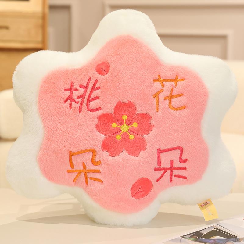 Creative Simple Plush Toy Flower Pillow Peach Blossom Cushion Purple Air East-west Doll