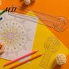 Punktkunst Malwerkzeug Mandalas Lineal mit Löchern, Kreiszeichner, Zirkel Transparente Acryl-Schablone Winkelmesser Gerade Punktierer für Geometrische Muster
