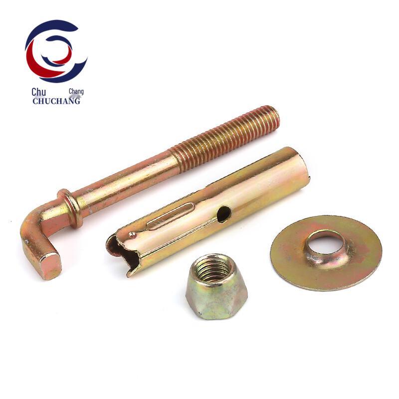 Chuchang M10*150 Color Zinc Plated Expansion Hook Screws (10 Pcs)