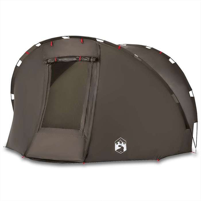 VidaXL Tente de pêche 5 personnes marron imperméable, tente de camping, tente de jardin, abri d'extérieur, abri de pêche, 4005321