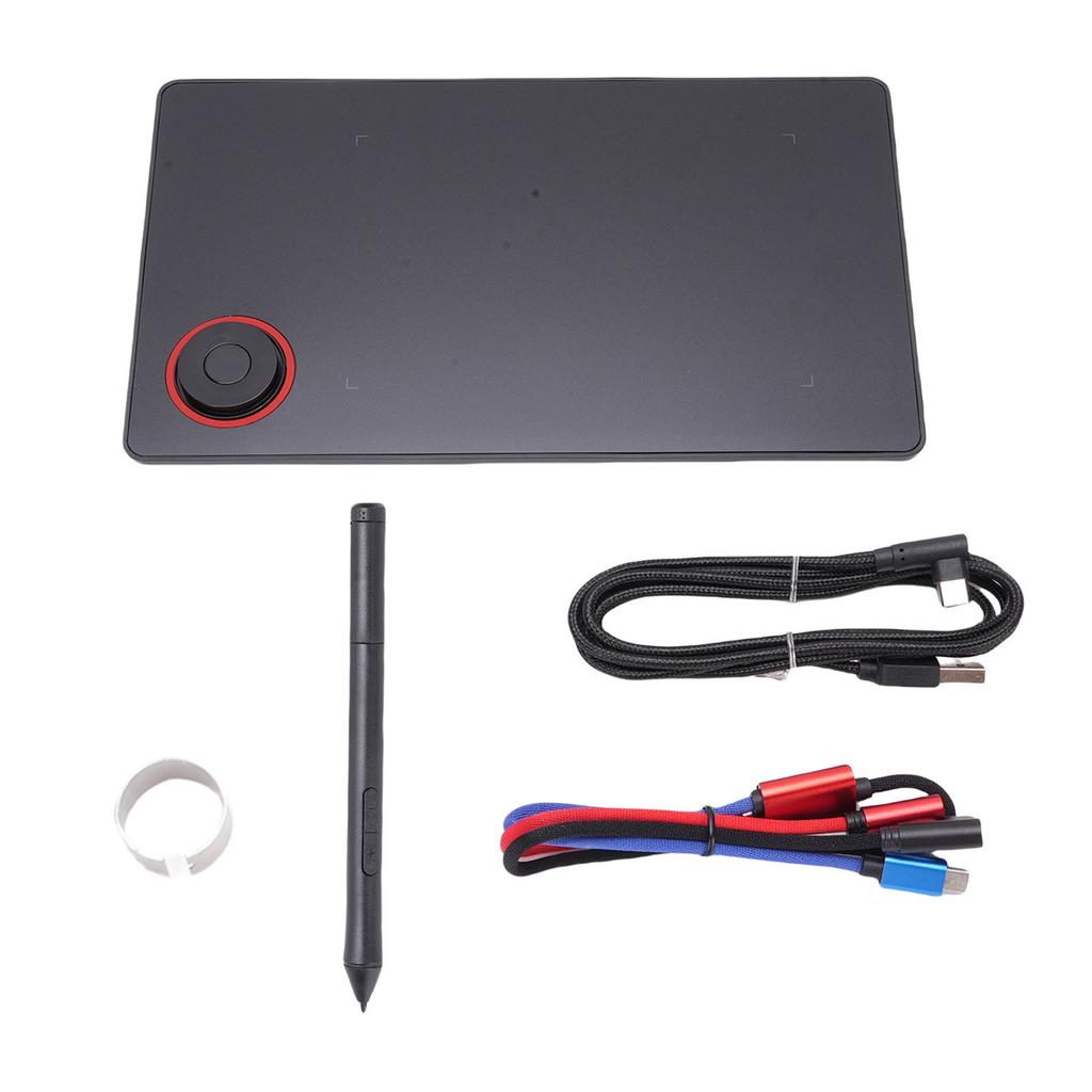 Graphic Drawing Tablet 5080LPI Digital Art Tablet with 8192 Level Pressure Non Battery Pen for PC Tablet