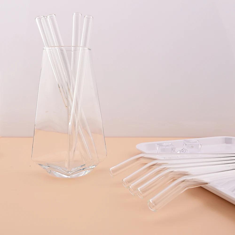 High Borosilicate Glass Straw Set Reusable Straw 12mm Wide Smoothie Straw for Bubble Tea Milkshakes Drinking for Bar Accessories