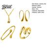 4 Piece Jewelry Set Pcs/Set Women Water Drop Shape Polished