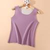 Women's German Velvet Self-Heating Thermal Vest: Double-Sided Brushed, Seamless, Solid Color, Thick, Autumn/Winter