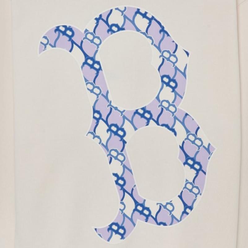 New MLB Sweatshirt Unisex Milk White 3AMTM0631-43CRS