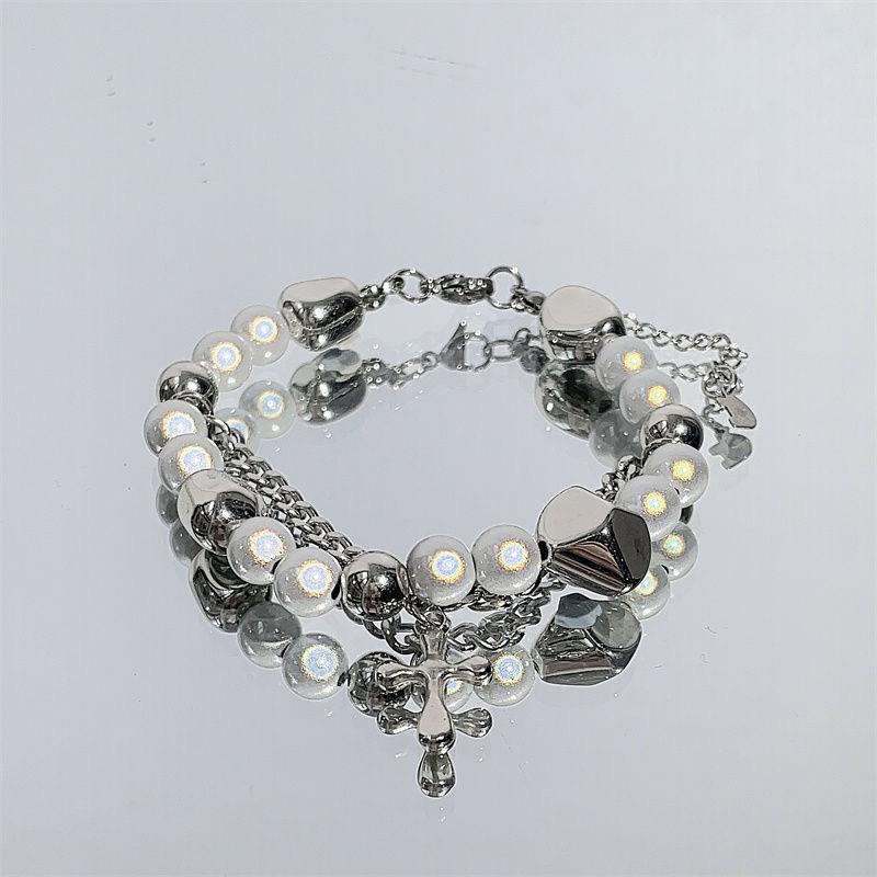 Двухслойный Светоотражающий Браслет Сплетенный Дизайн В Стиле Ins Нишевый Высококачественный Минималистичный Стиль S18