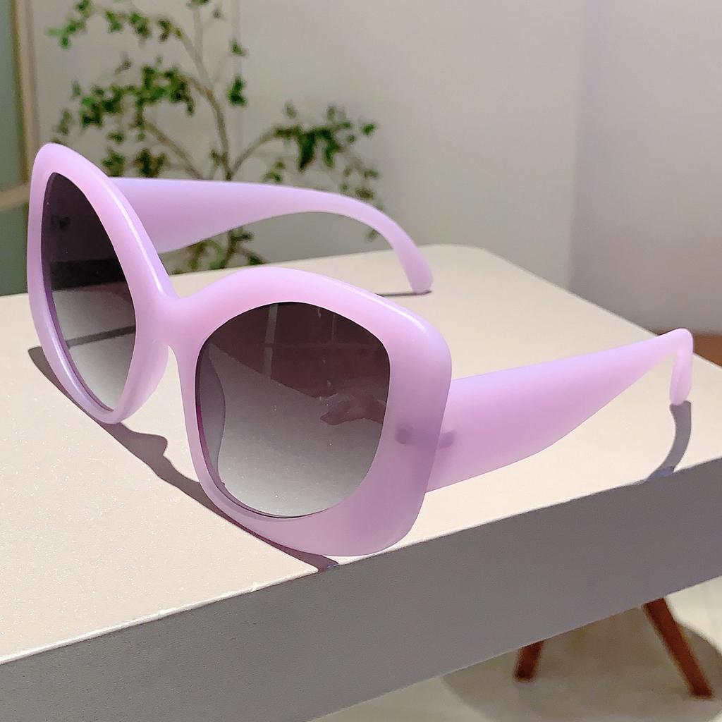 Stylish Oversized Sunglasses Women  New Irregular Rim Outdoor Shades for Travelling Trendy Design Anti-UV Sun Glasses