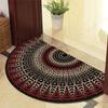1PC Retro Door Rug Semi-circular Floor Mat Entrance Door Rugs Non-slip Absorbent Bathroom Mat Room Home Decoration Hogar Tapete