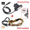 WADSN Airsoft Tactical Throat Microphone Headset Neck Laryngeal Military Earphone U94 PTT Fit Kenwood BaoFeng UV-5R UV-5X UV-82
