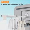 Folding Clothes Hanger Retractable Cloth Drying Rack Space Saving Home Laundry Clothesline Wall Mount Hanger Clothing Rack