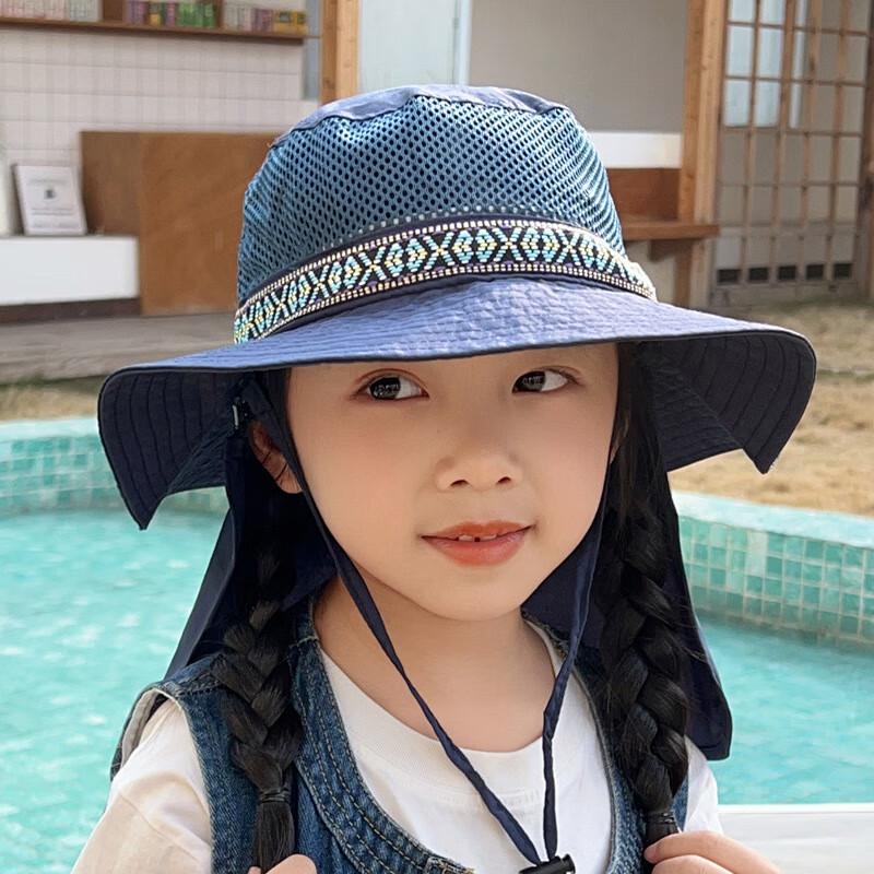 Kids  Summer Outdoor Sun Protection Hat with Neck Flap