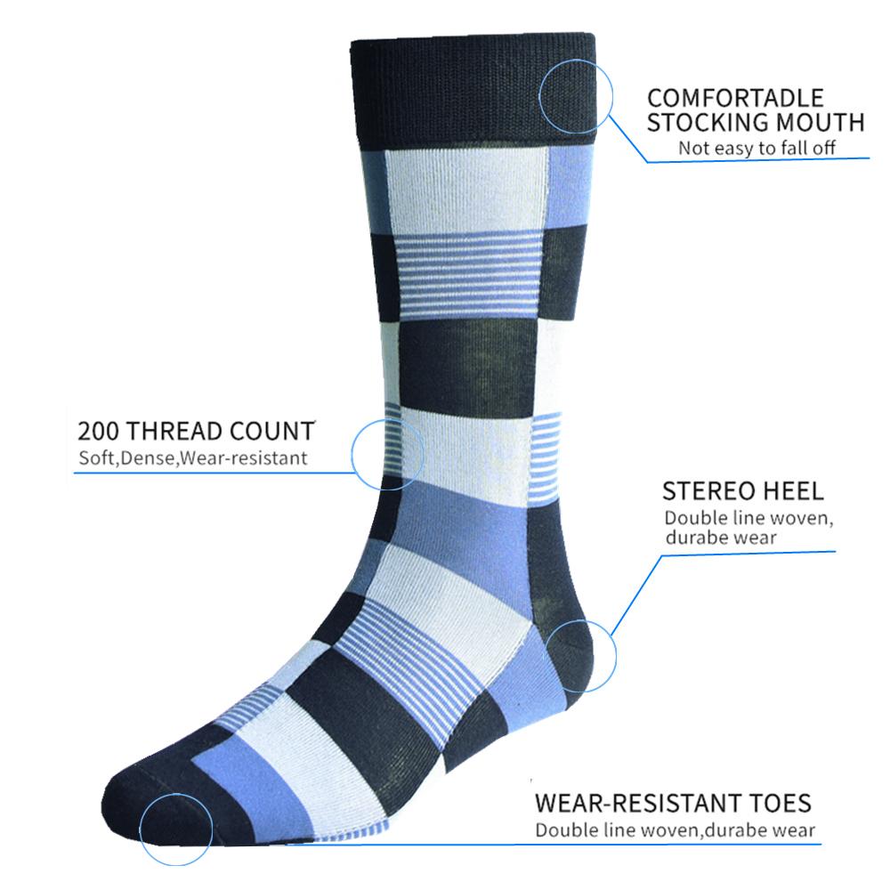 4 Pack Men's Bamboo Fiber Dress Socks High-Quality Breathable Comfortable Stretchy Socks for Business Casual Wear