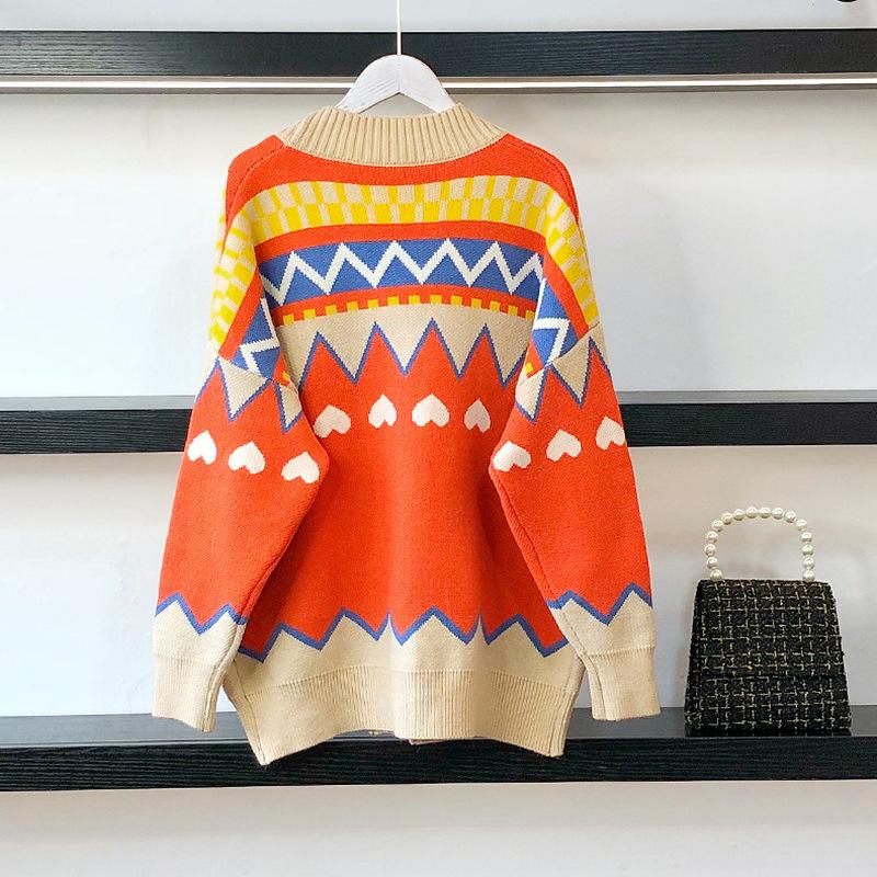 

Кардиган женский весенний ленивый милый модный корейский простой женский трикотаж с v-образным вырезом большие универсальные свитера женские One Size оранжевый