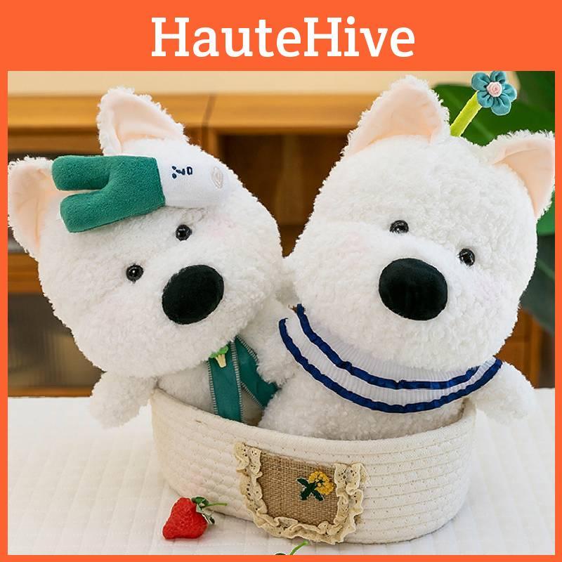 West Highland White Terrier Plush Toy Dog  Cartoon Stuffed Animal Garnish Doll