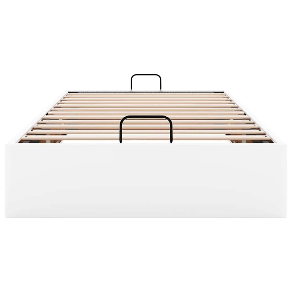Ottoman Bed Without Mattress White 90x200 Cm Faux Leather
