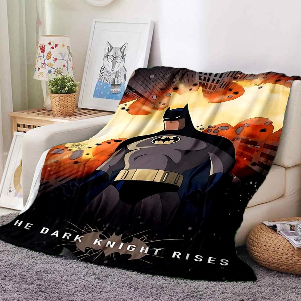 1pc Batman Flannel Throw Blanket - Lightweight Soft Warm All-Season Blanket for Sofa, Bed, Travel, Camping L1029172