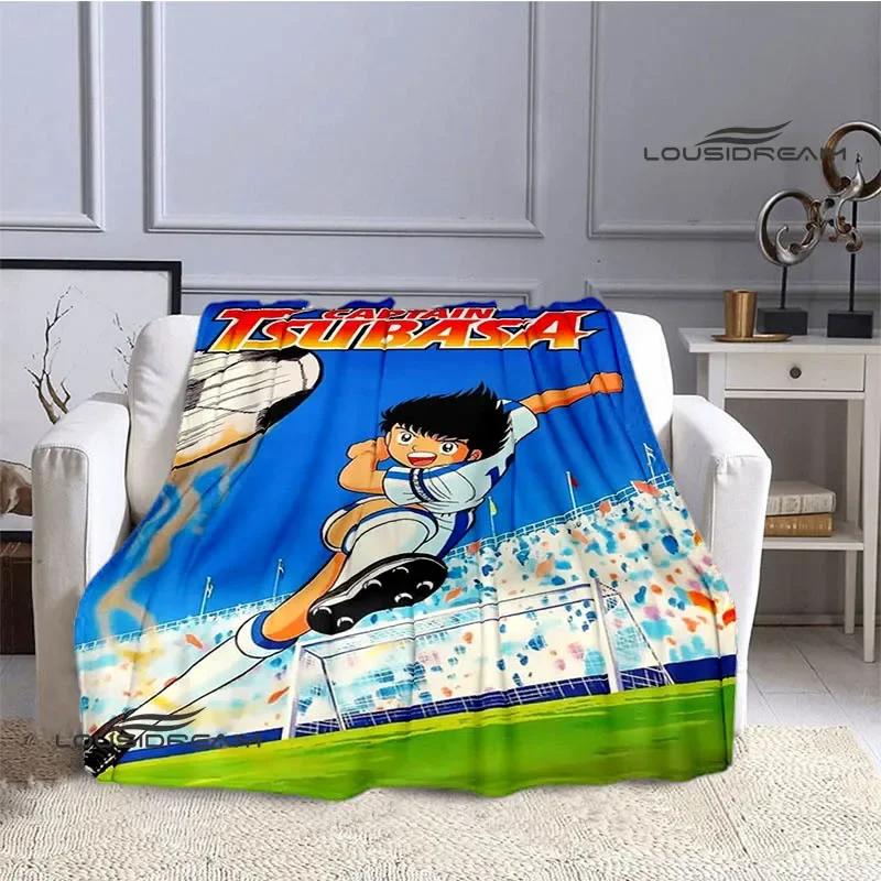 Coperte del cartone animato Captain Tsubasa coperta da picnic Coperte calde in flanella Morbida e confortevole fodere per letto Regalo di compleanno
