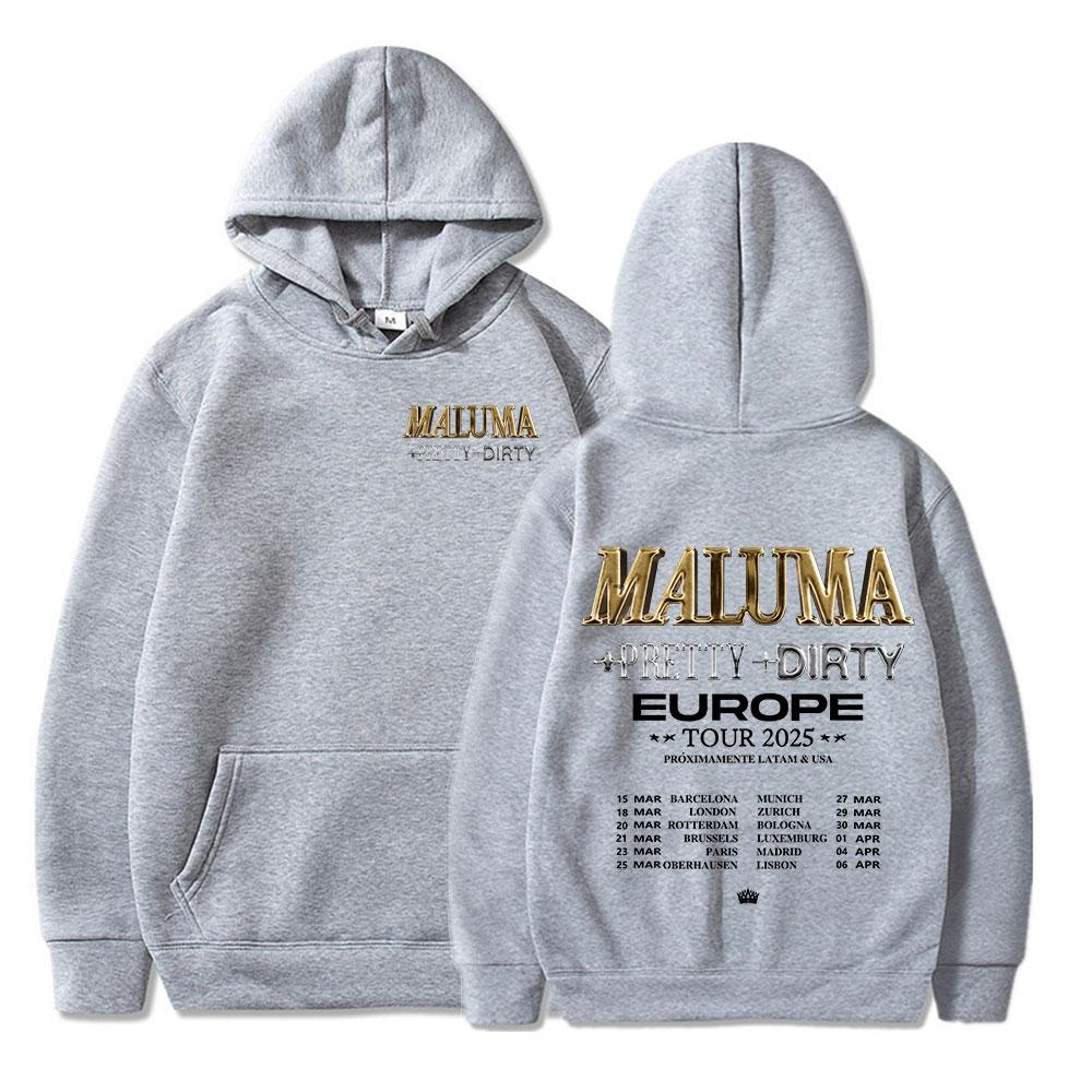 Rapper Maluma Pretty Dirty Europet Tour 2025 Hoodies Men Women Clothing Hip Hop Fashion Sweatshirts Pullovers Hoodie Streetwear