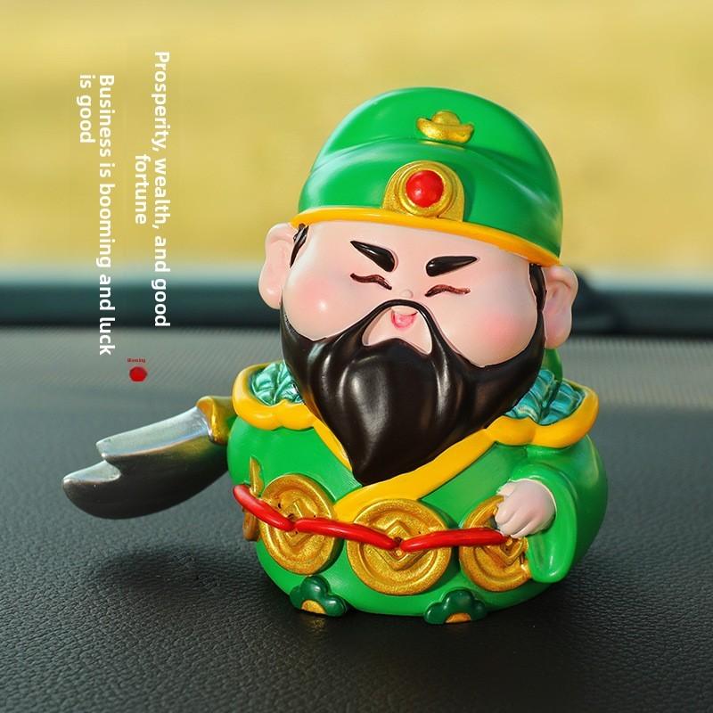 Traditionelle Fünf Gott des Reichtums Auto Dekoration Harz Kleine Figur Haus Büro Ornament