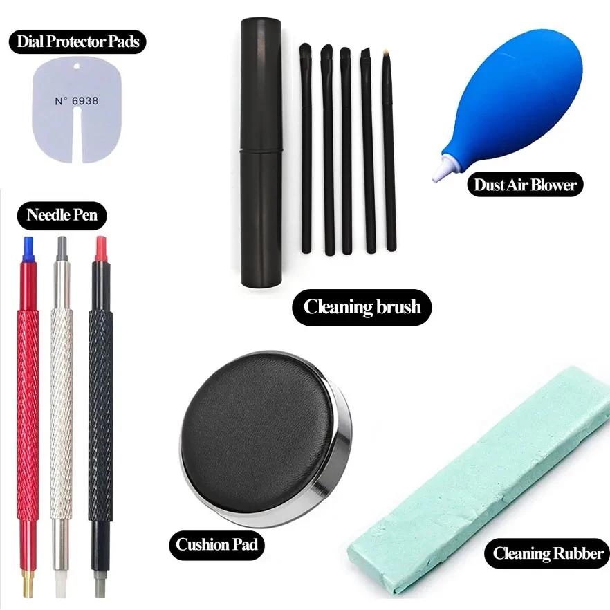1/7/13pcs Watch Repair Kits Rubber Dust Air Blower Protector Pads Needle Pen Cleaning Brush Suit Watch Repair Tools Care Kit