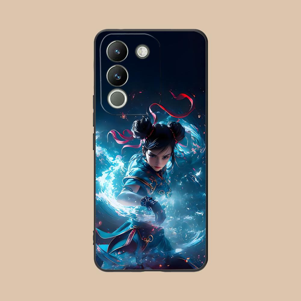 Street Fighter Chunli Phone Case for VIVO V60 V50 V40 V30 V29 V27 V25 V23 Pro Lite 5G Colorful Printing Cover Pretty Smartphone