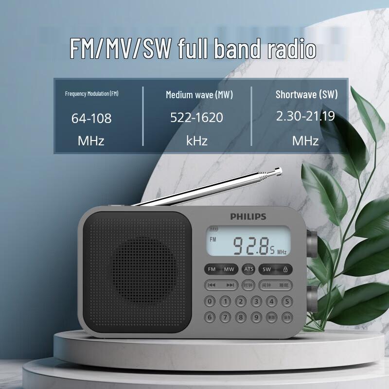 Philips TAR6108 Portable Full-Band Shortwave Radio CN plug (adapter included)