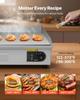 Commercial Electric Griddle, 725 X 400 Mm, 4400W, 50-300°C Adjustable Temp Control, Stainless Steel Countertop Full Flat Top Grill with 2 Spatulas and