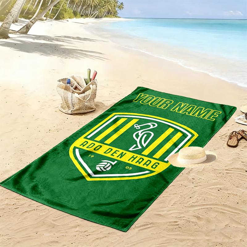 Custom Name Ado Den Haag Print Beach Towel, Large Soft Quick Dry Towel for Beach Camping Swimming