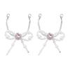 Elegant Detachable Pearls Beaded Bowknot Shoe Clips For Women Formal Event Wedding Party Heel Sneakers Charm Accessories