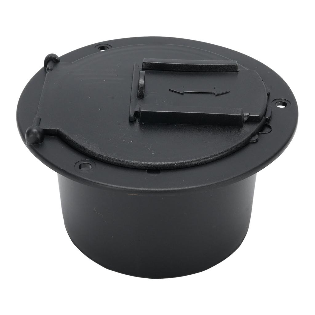 RV Power Cord Hatch Cover Protective Weatherproofing Easy Installation for Travel Tent Trailer Motorhome Garage Black