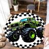Multiple sizes Monster Truck Print Round Carpet for Living Room Bedroom Table and Chair Sofa Home Decor Area Rug Luxury Gift