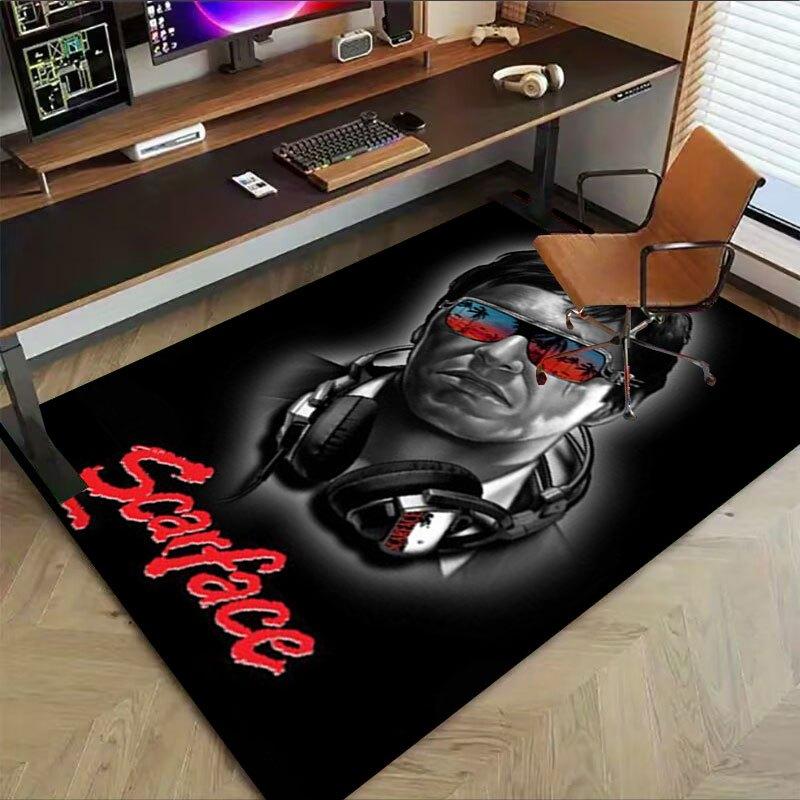 1 alfombrilla suave y cómoda para silla de oficina Scarface, para todas las estaciones, perfecta para la decoración del hogar, dormitorio u oficina, regalo perfecto para
