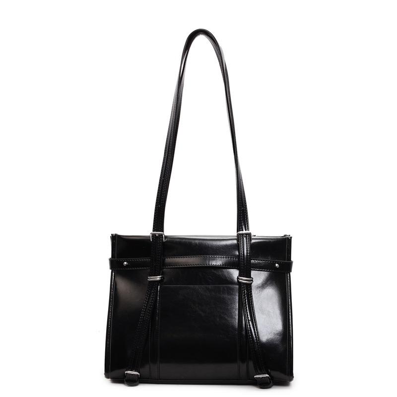 

Autumn and winter new fashionable versatile large-capacity shoulder bag women s simple high-end texture backpack чорний