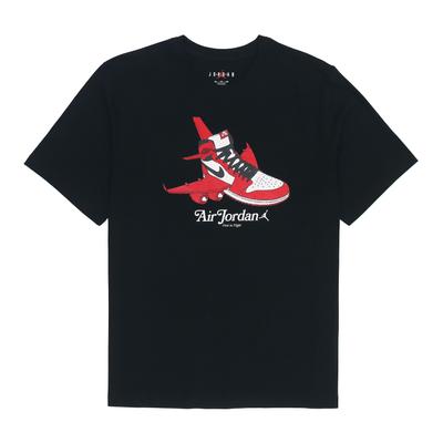 T-shirt Sportiva Manica Corta Stampa Logo Allenamento Basket Uomo Top Nero DN1443-010