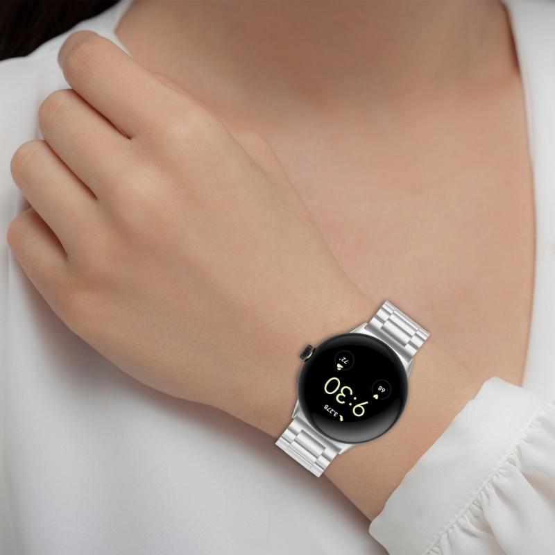 Premium Adjustable Metal Replacement Band Suitable For Watch 4 3 41mm 45mm Three Bead Design Scratch Resistant Accessory