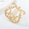 Vintage Gold Lyre Brooch – Baroque Style Musical Instrument Pin For Blazers  Dresses