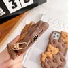 Cute Cartoon Cookie Bear Lanyard Phone Case For iPhone 17 16 15 14  Plus  13 12 11 Pro Max Shockproof Protective Cover