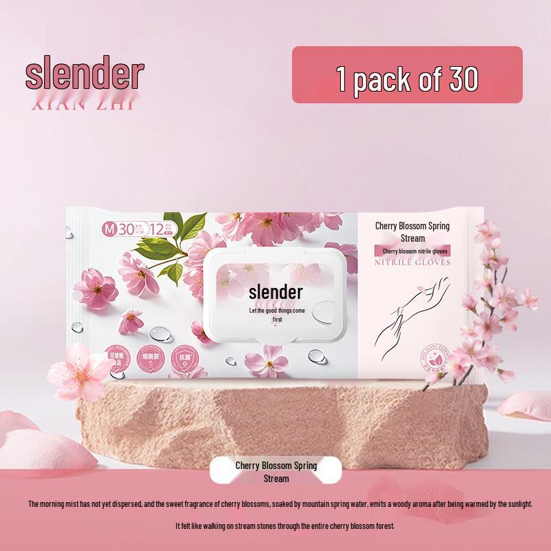 

Starry Extra Thick & Long Disposable Nitrile Gloves - Waterproof, Durable, Non-slip, Food Grade with Niacinamide for Whitening & Rejuvenation