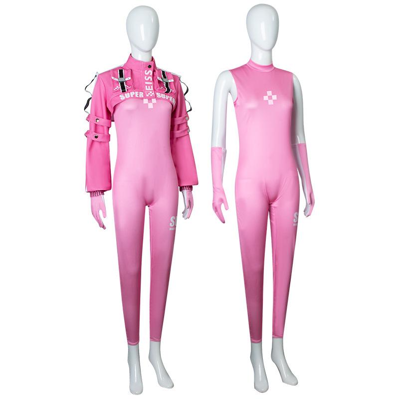 NIKKE Victory Muse Cosplay Suit Pink Tights Onesie Suit Alice Cos Costume