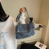 Denim Bag Women's 2025 New Light and Wear-resistant Shoulder Oblique Span Bag High-end Sense Large-capacity Tote Bag