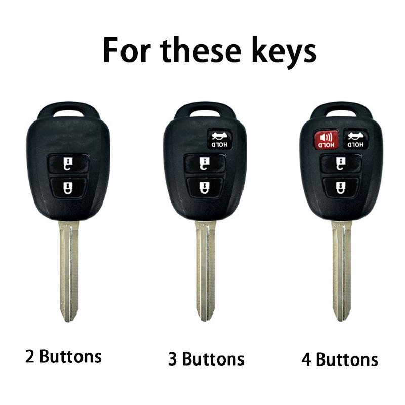 2/3/4 Buttons Tpu Car Key Cover Case For Toyota Camry Rav4 Corolla Tacoma Vios Prius C Highlander Anti-Scratch Protective Case