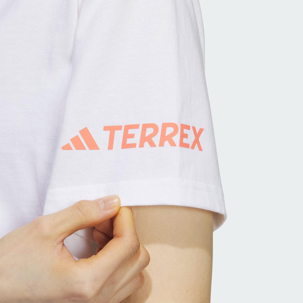 Adidas Short Sleeve Outdoor Ocean Tee With Fish Print Women Tops White IU1284