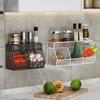 Wall Mounted Kitchen Storage Rack Double Layer Onion Storage Wire Basket  for Garlic