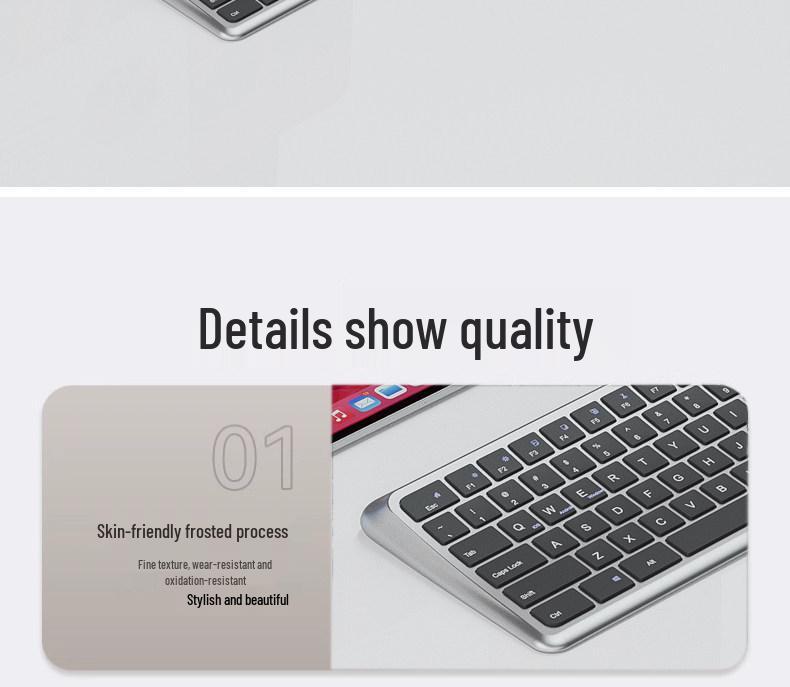 Silent Bluetooth Wireless 2.4G Ergonomic Curved Keyboard for Office