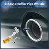 INFINAUTO Turbo Sound Exhaust Muffler Pipe Whistle Rear Tail Pipe S Carbide Chrome Manufacturer Aluminum Gold Tone 1 Set