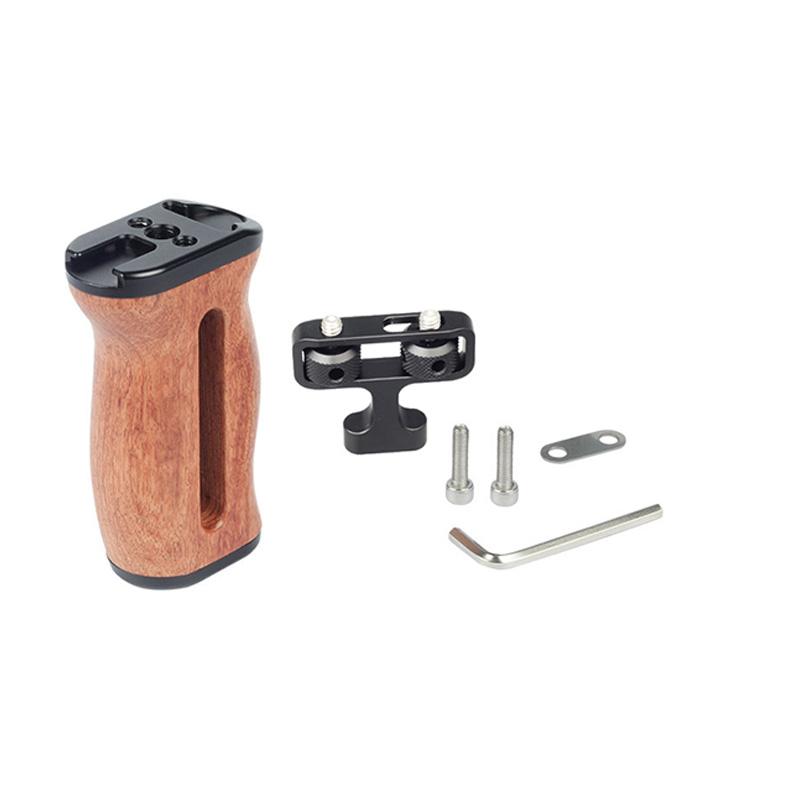 

Боковая ручка с двойным винтовым креплением 1/4 для беззеркальной цифровой камеры DSLR Camera Small Camera Cage Adjustable