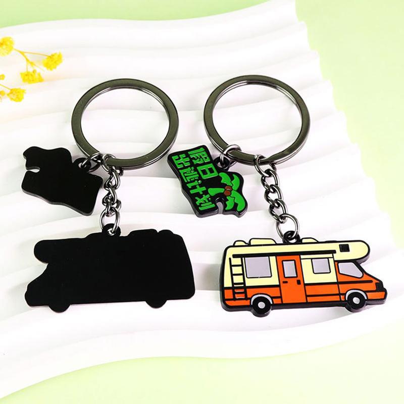 Kreativer Metall Outdoor Camping Schlüsselanhänger Wohnmobil Zelt Anhänger Schlüsselring Reisesouvenir Für Herren Papa Geburtstagsgeschenk
